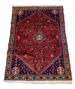 Persian Afshar Rug with Bird Design, circa 1960