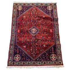 Persian Afshar Rug with Bird Design, circa 1960