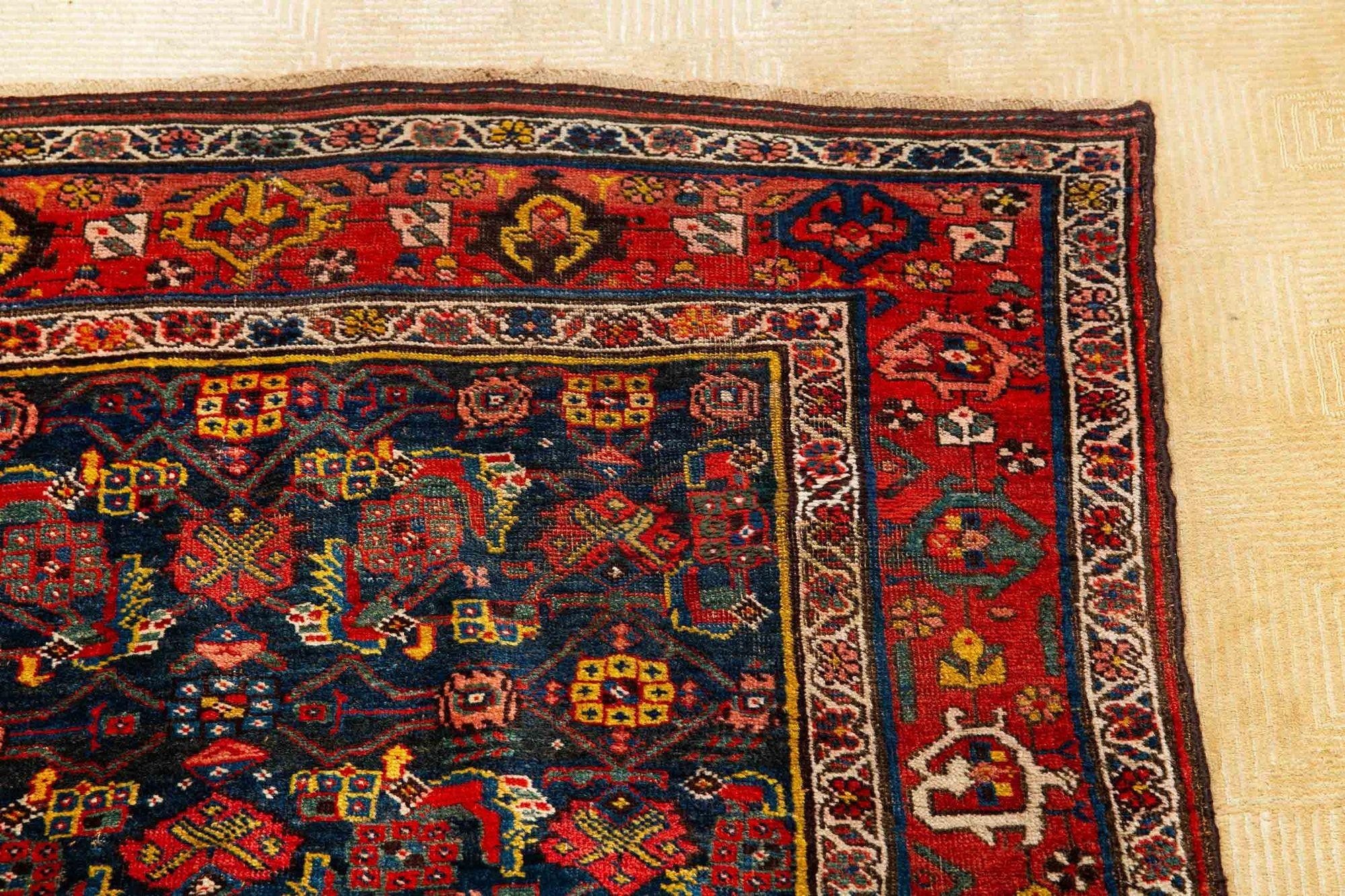 Persian Antique Bidjar Bijar Runner Rug Carpet circa 1920  9.25’ x 4.5' For Sale 5