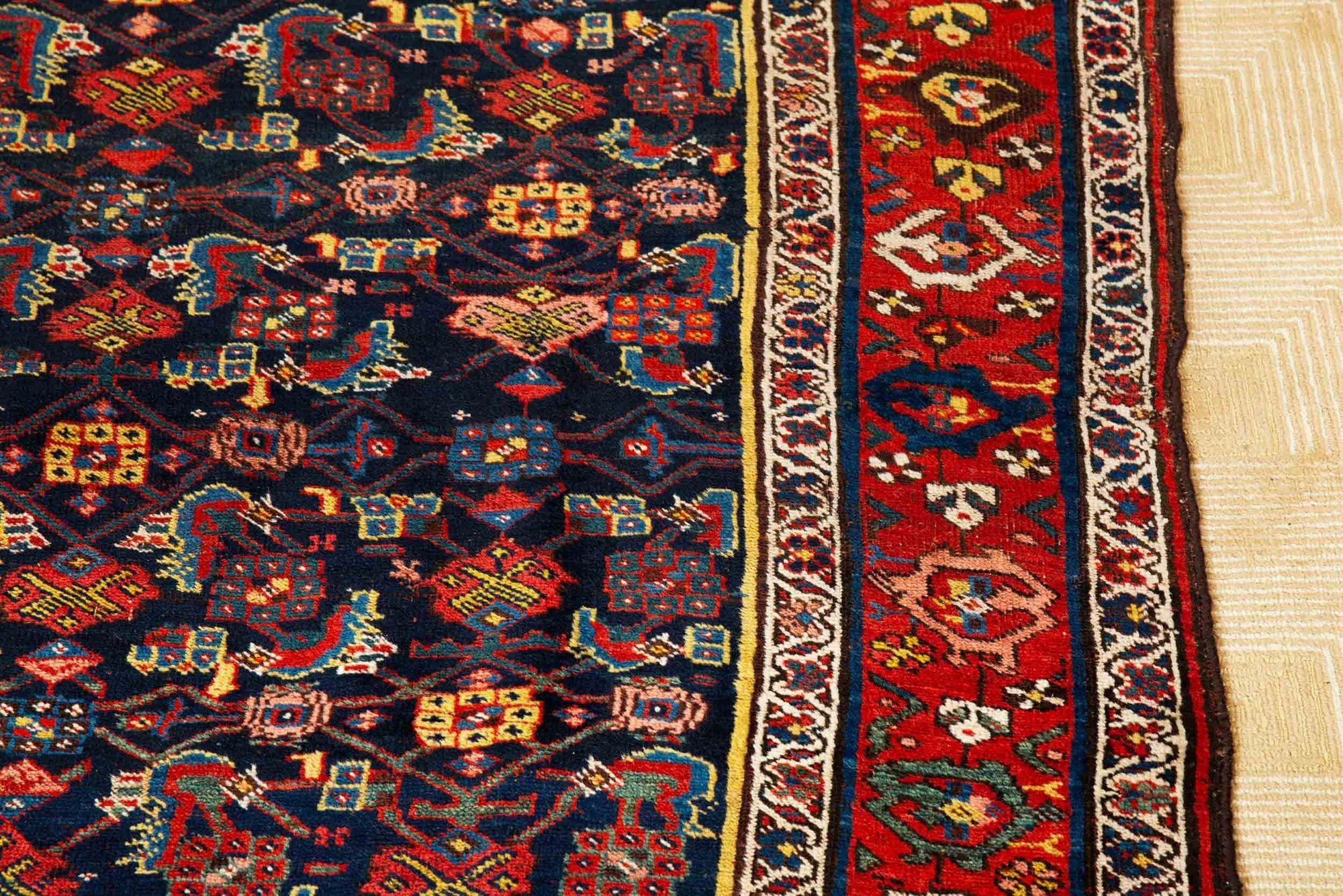 Persian Antique Bidjar Bijar Runner Rug Carpet circa 1920  9.25’ x 4.5' For Sale 1