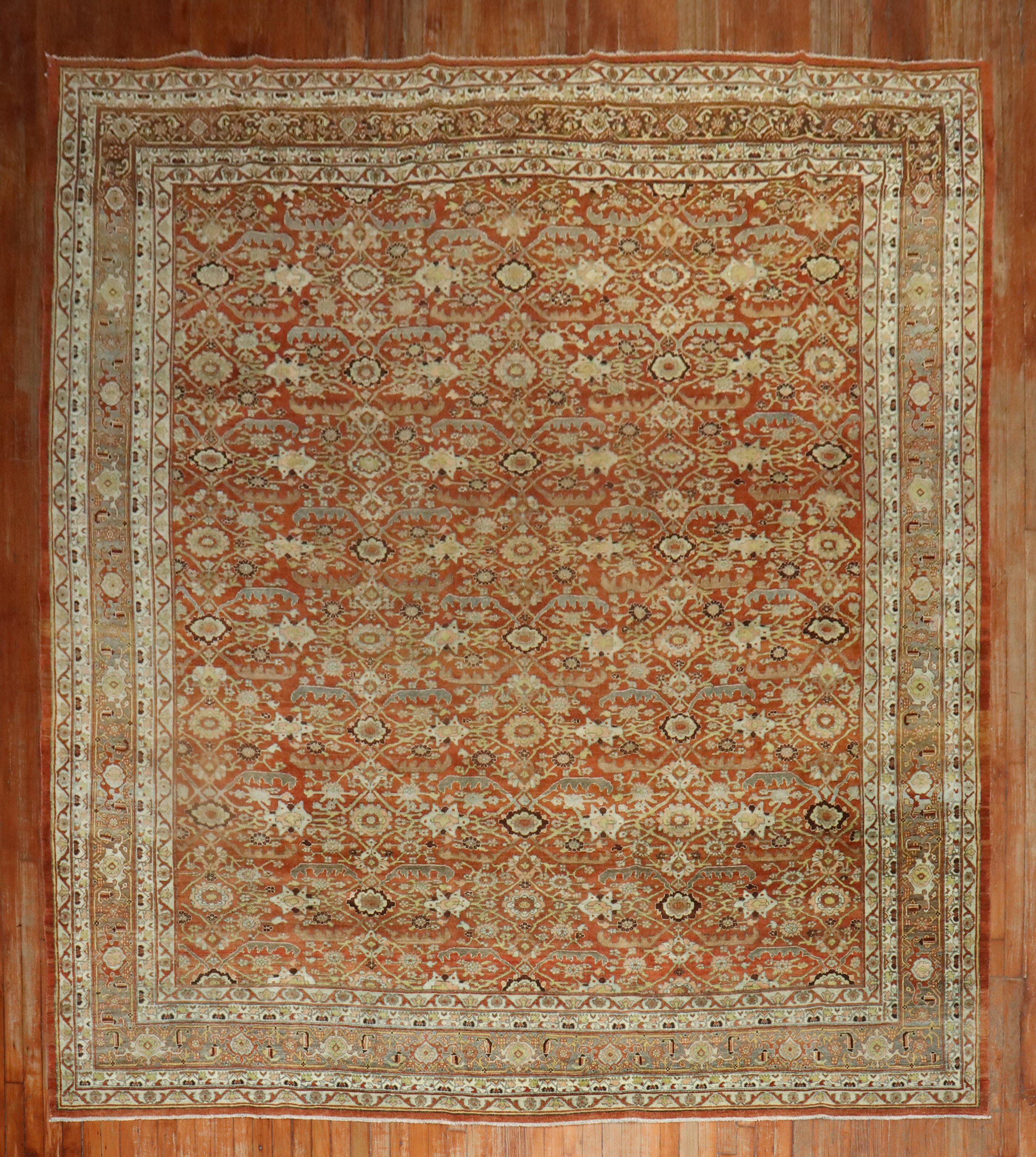 Early 20th century Persian Bidjar room-size rug in red and brown tones

Measures: 9'4'' x 12'2''

 