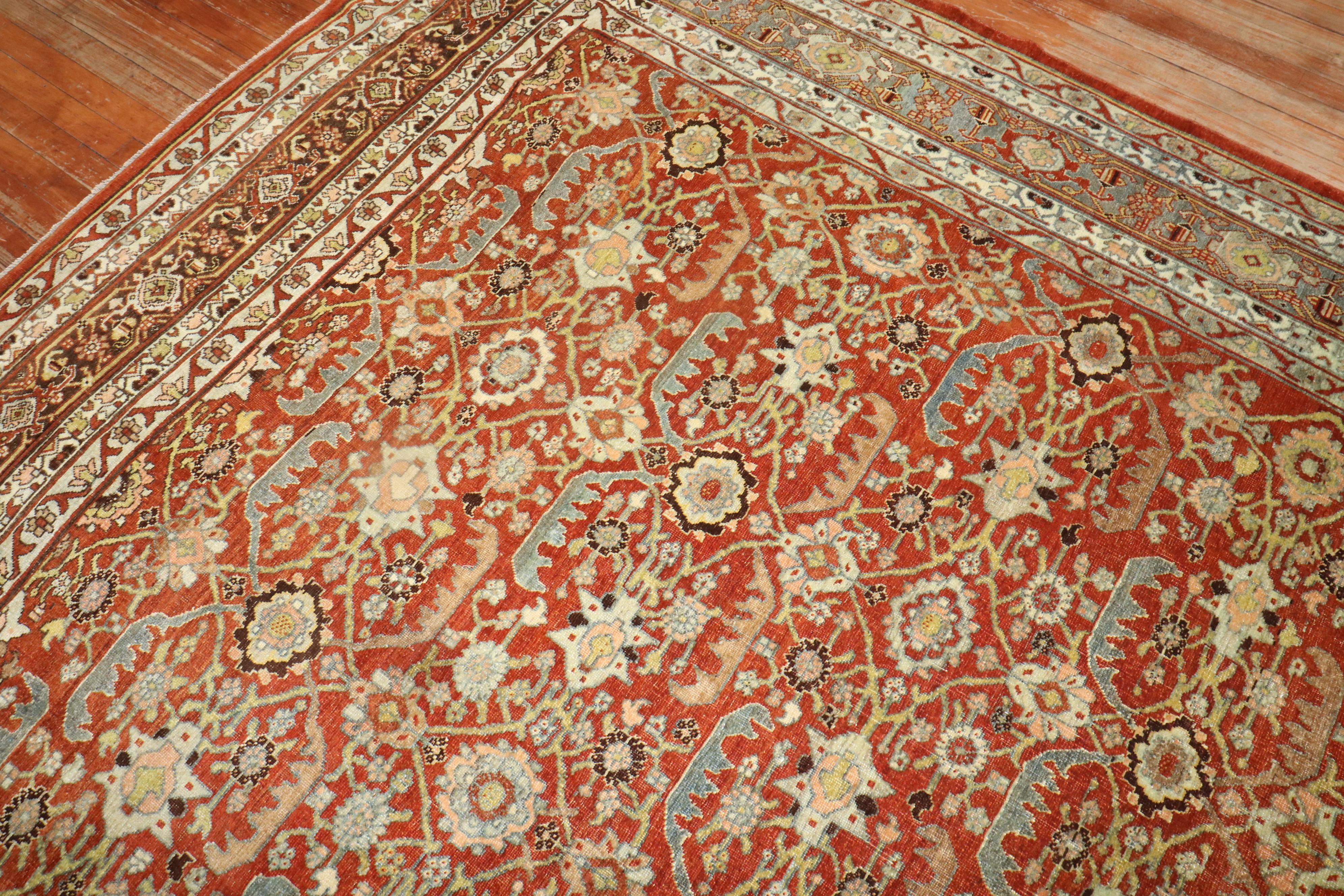 Wool Persian Antique Bidjar Rug For Sale