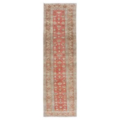 Persian Antique Heriz Runner With All-Over Geometric Design On A Red Field 
