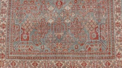 Persian Antique Joshegan Rug with Geometric Medallion Design in Soft Red's