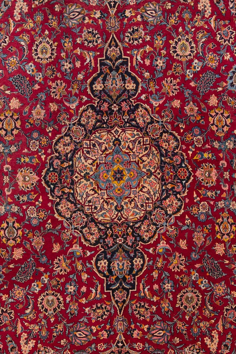 Persian Antique Kashan Rug For Sale at 1stDibs