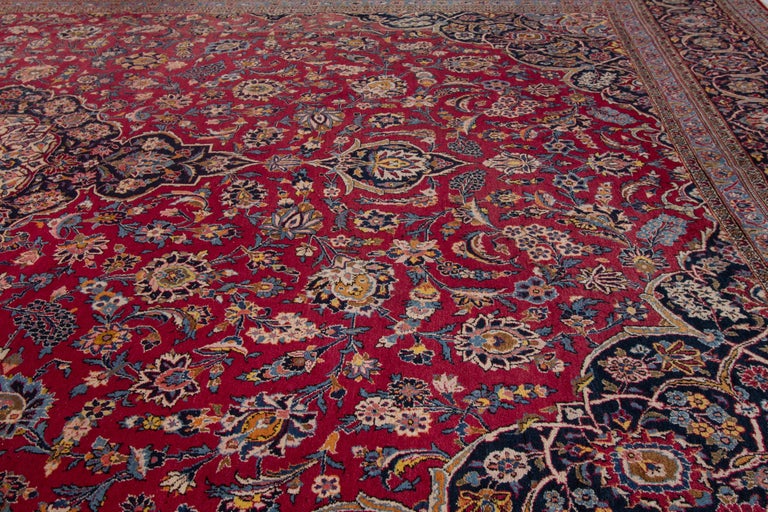 Persian Antique Kashan Rug For Sale at 1stDibs