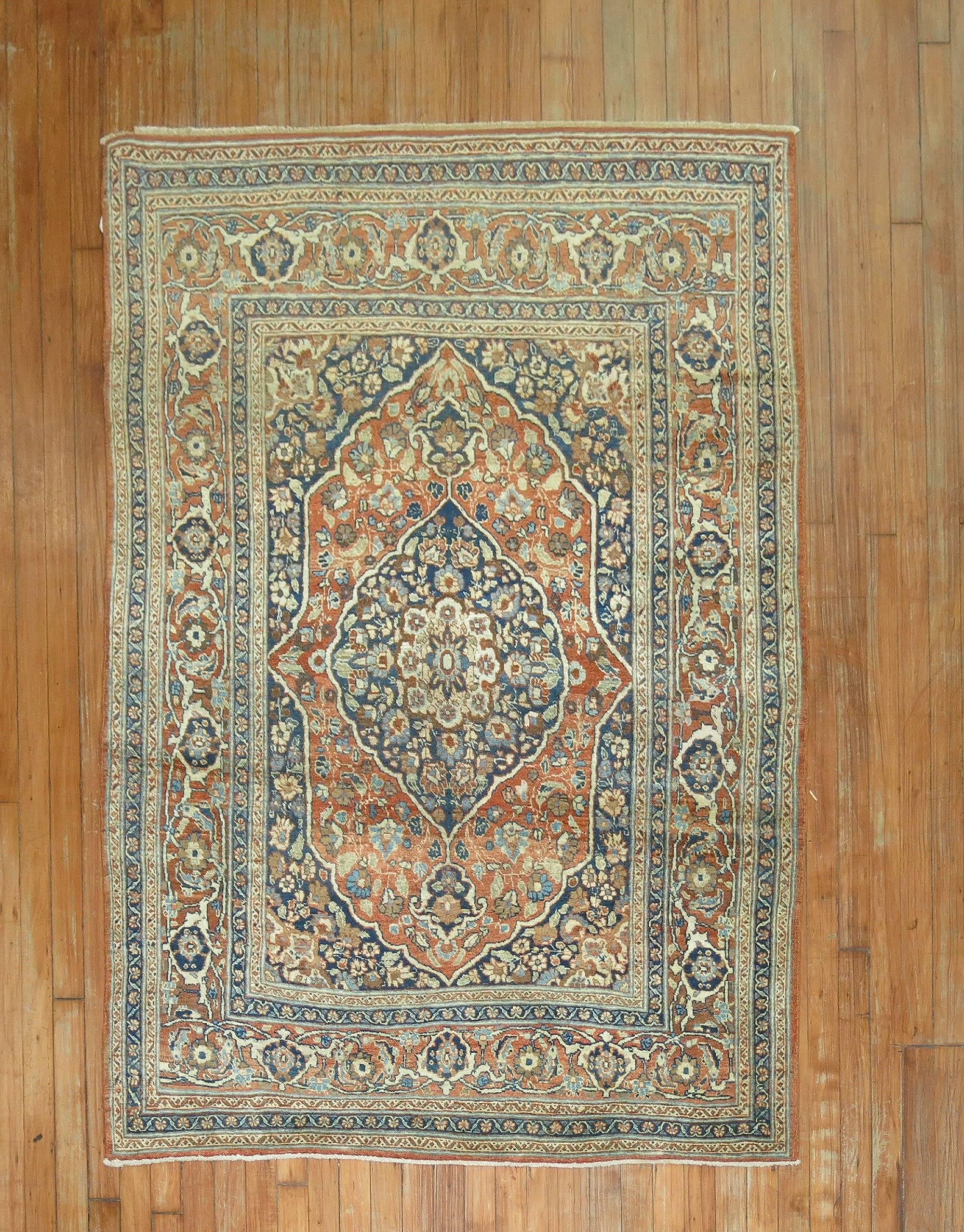 Persian Antique Tabriz Rug In Excellent Condition In New York, NY