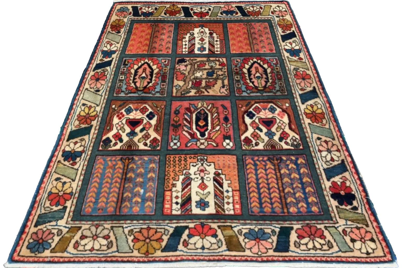 Persischer Flächenteppich - Bakhtiar Design - 10713 (Handgeknüpft) im Angebot