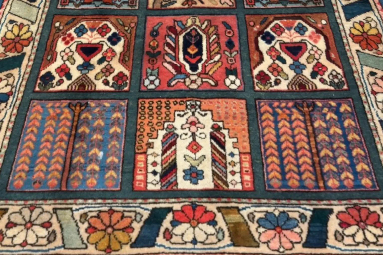 Persischer Flächenteppich - Bakhtiar Design - 10713 im Zustand „Hervorragend“ im Angebot in Dallas, TX