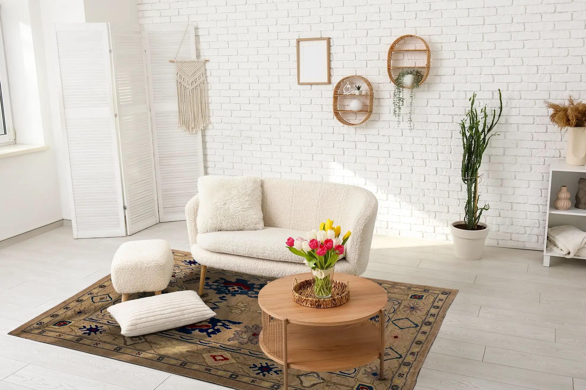 The Enduring Charm of an Oushak Masterpiece
Step into a world of timeless design with this stunning Oushak-style area rug, a piece that beautifully bridges the gap between historical artistry and contemporary home decor. Originating from Iran, this