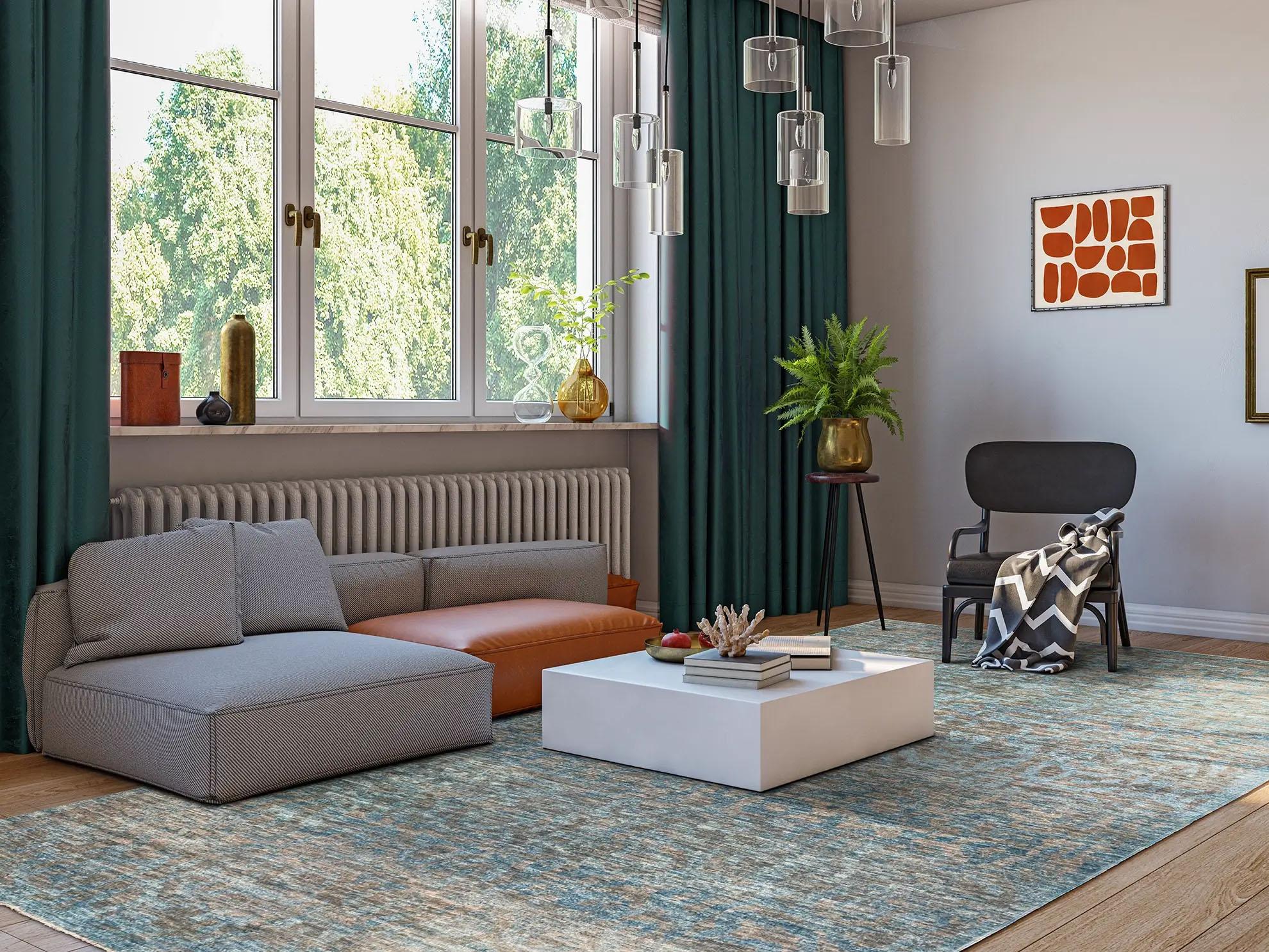 Échos éthérés : Le tapis de laine iranien de transition Sultanabad
Cet exquis tapis iranien est un chef-d'œuvre de design transitionnel, où l'art historique rencontre la conscience contemporaine. Il est conçu pour les personnes exigeantes qui