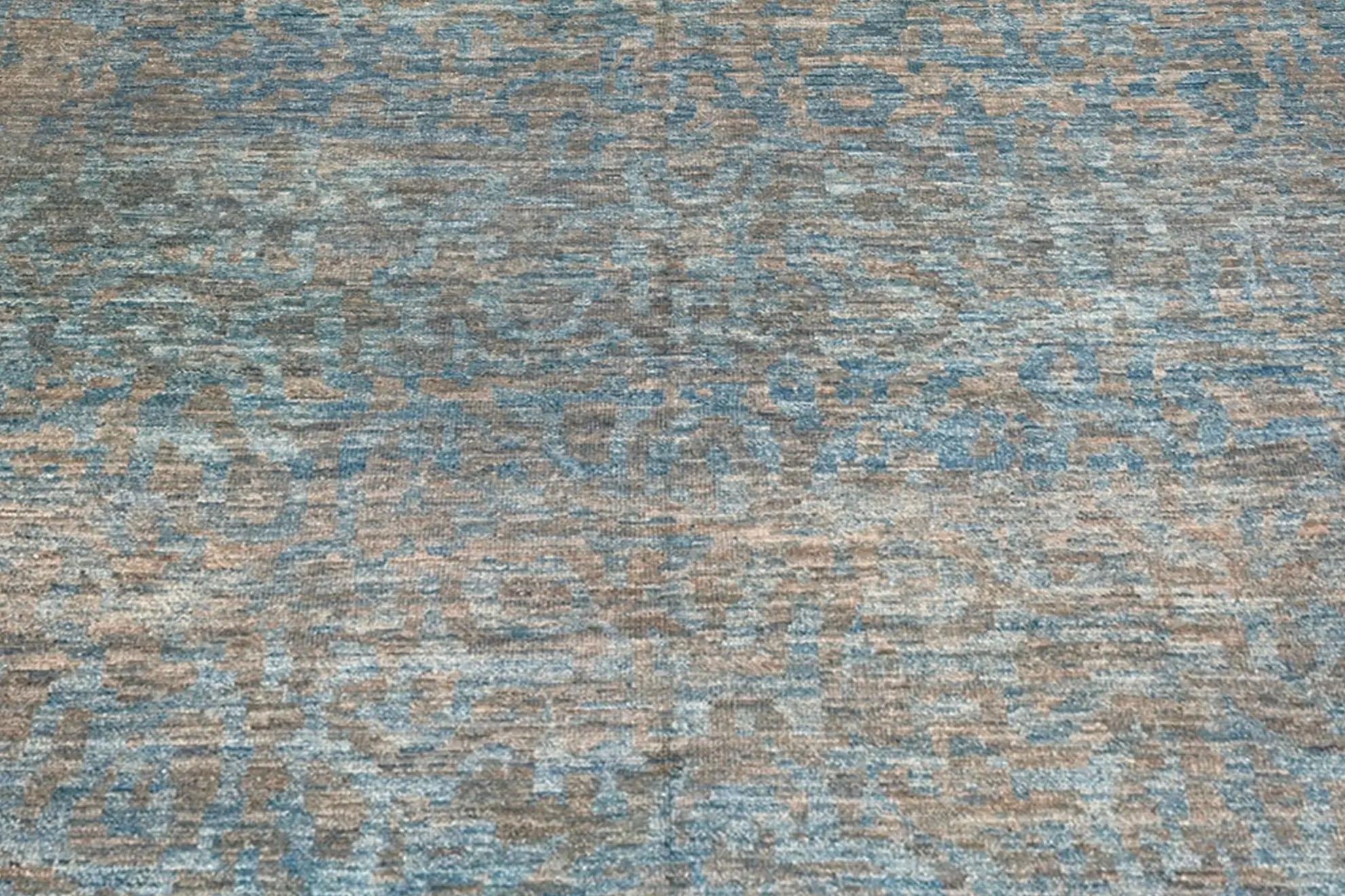 Tapis persan - Sultanabad Design - Bleu et ivoire Excellent état - En vente à Dallas, TX