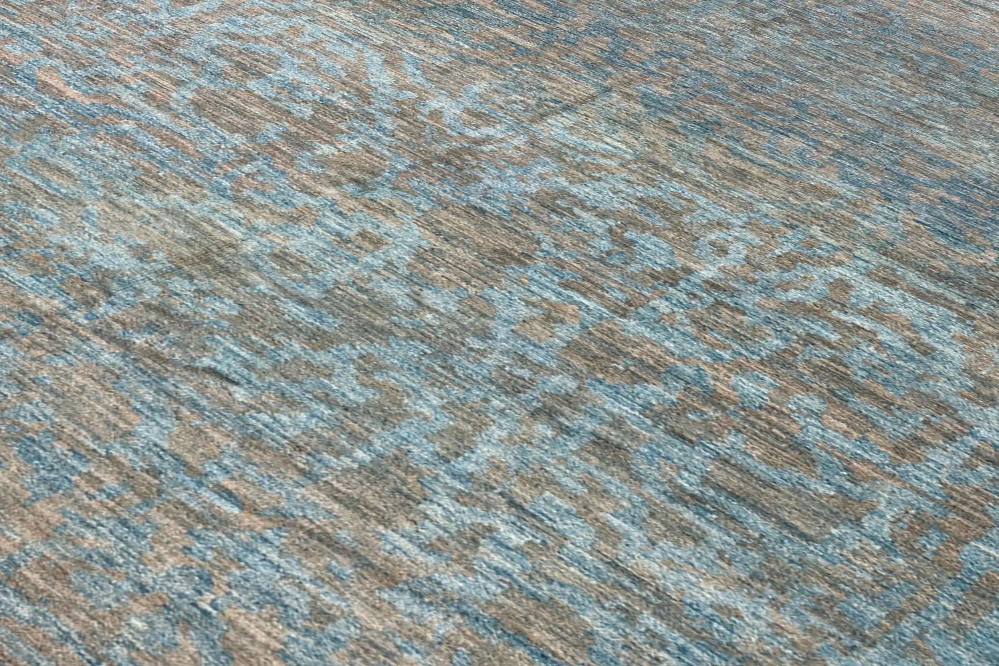 Tapis persan - Sultanabad Design - Bleu et ivoire en vente 1