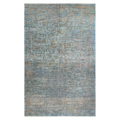 Alfombra Persa - Diseño Sultanabad - Azul y Marfil