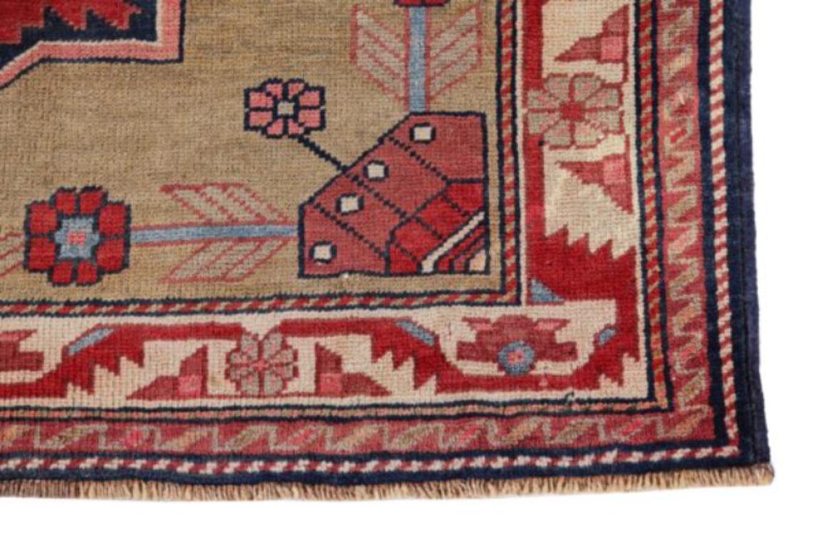 Persische Aserbaidschan-Teppiche um 1910 - Wolle Schwarz Elfenbein Rot Design - 91434 (20. Jahrhundert) im Angebot