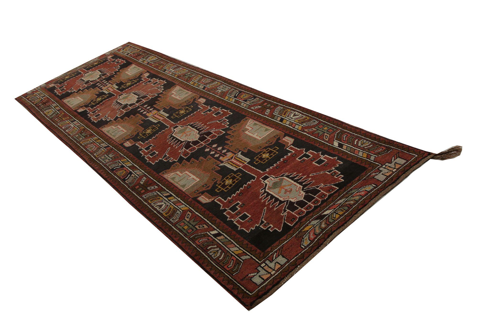 Iracheno Tappeti persiani Azerbaijan - Lana Nero Rosso - 97388 in vendita