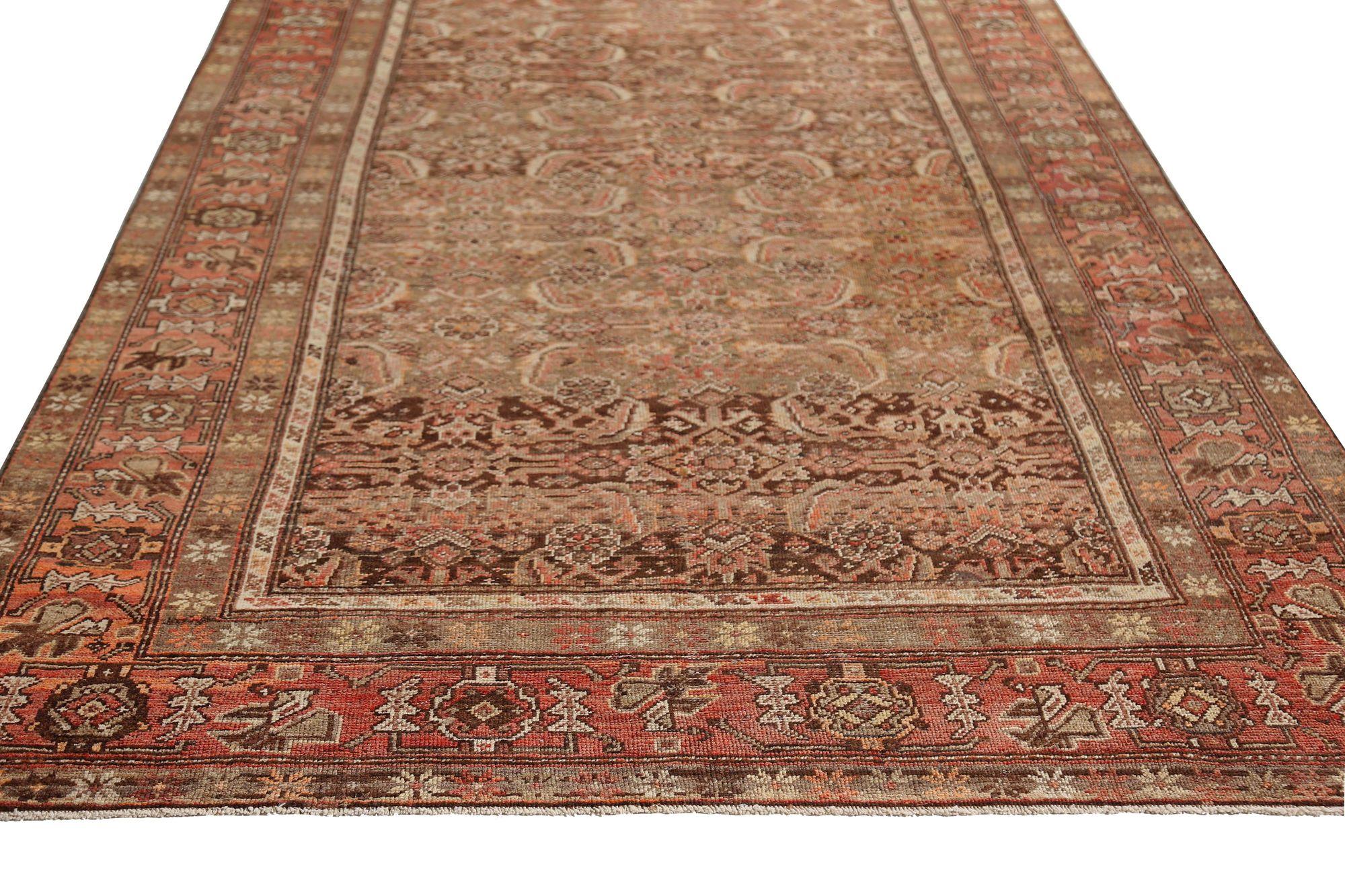 Tappeti persiani Azerbaijan - Design marrone in lana - 96809 In condizioni ottime in vendita a Dallas, TX