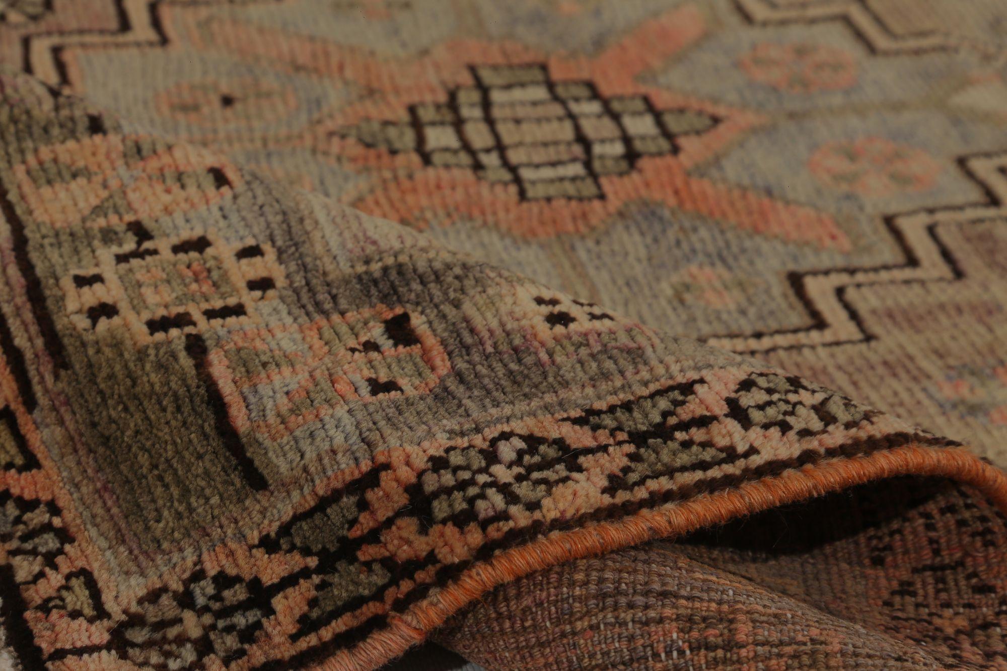 Tappeti persiani Azerbaijan - Design marrone in lana - 97481 In condizioni ottime in vendita a Dallas, TX