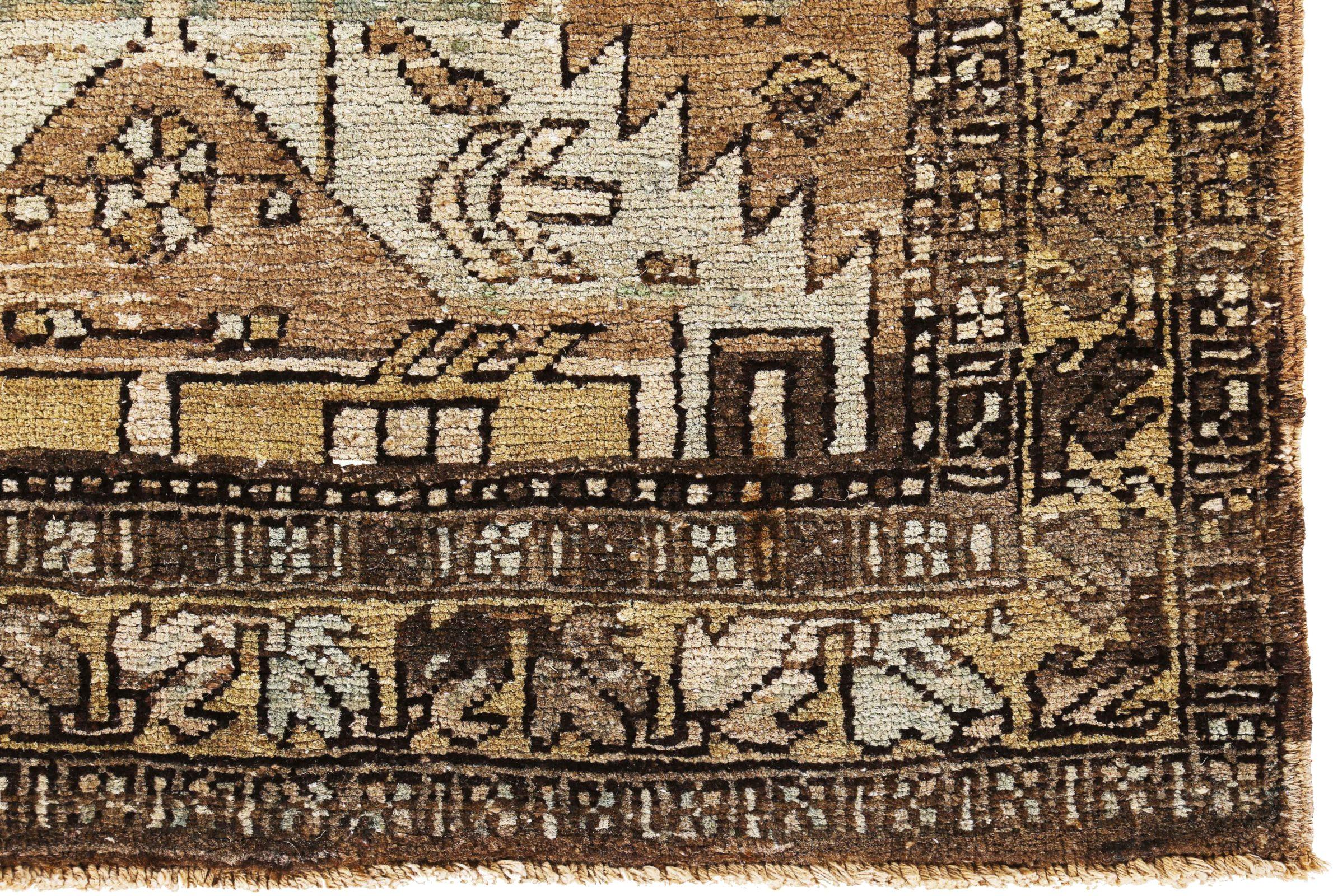 Alfombras Persas Azerbaiyán - Lana Marrón Diseño Marfil - 89629 siglo XX en venta