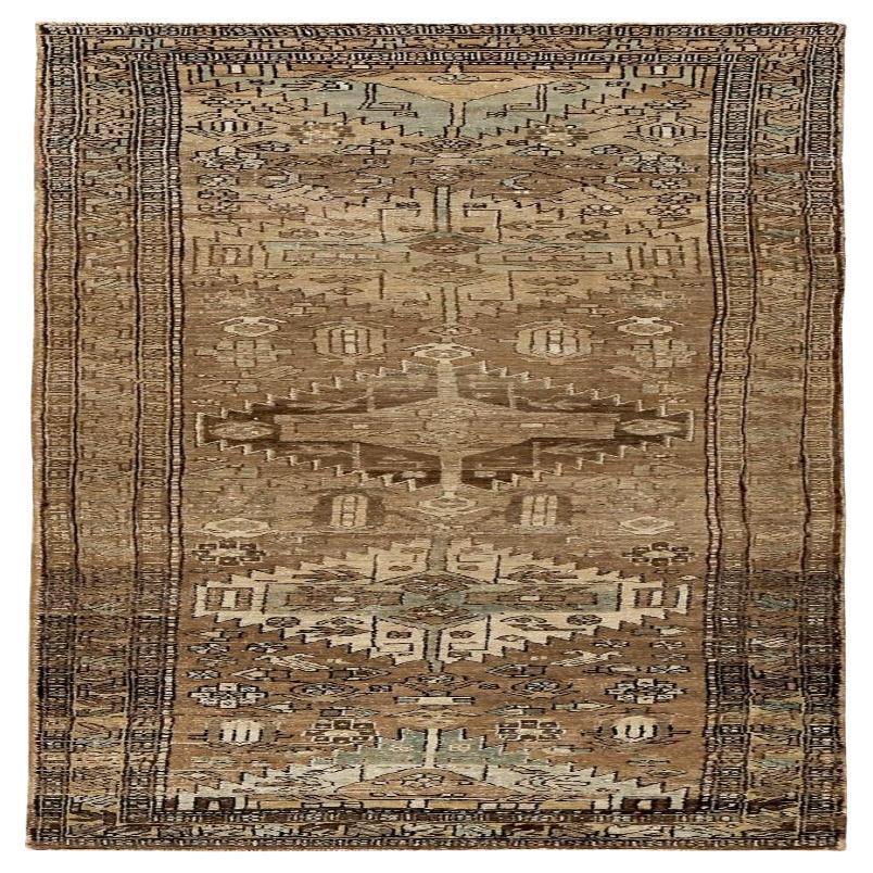 Persische Aserbaidschan Teppiche - Wolle Braun Elfenbein Design - 89629