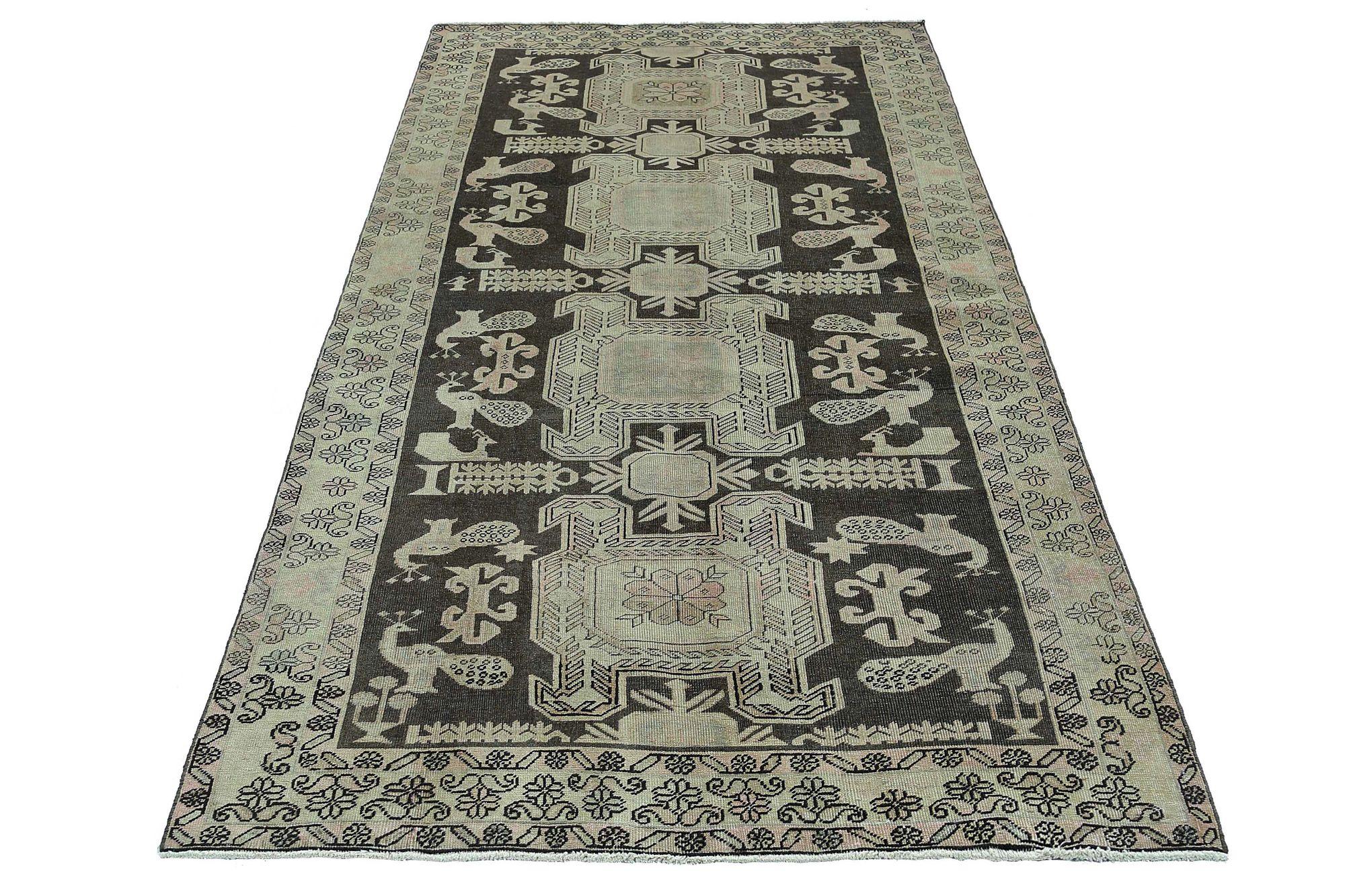 Alfombras Persas Azerbaiyán - Lana Marrón Diseño Marfil - 97394 en Excelente estado para la venta en Dallas, TX