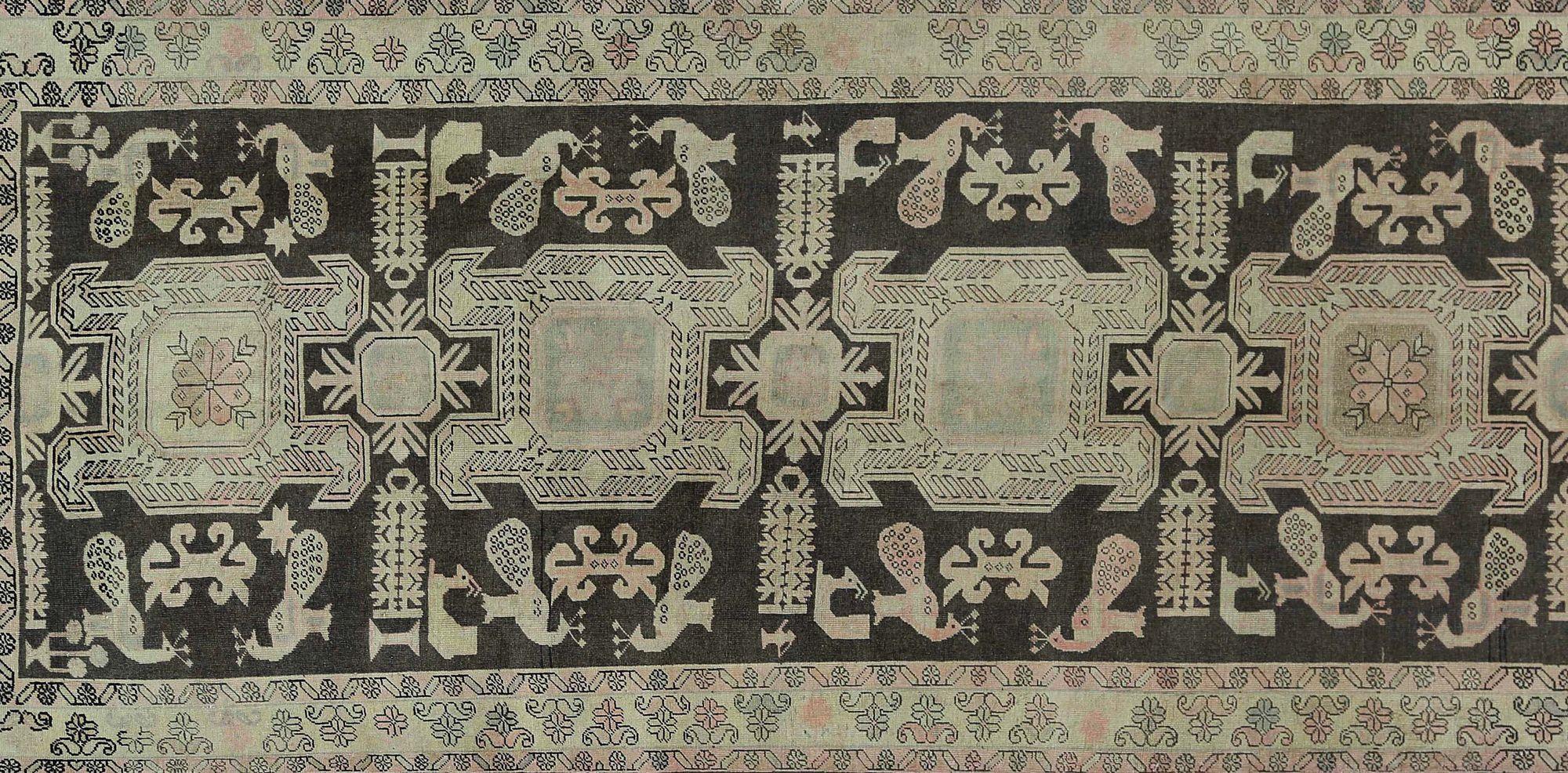 Alfombras Persas Azerbaiyán - Lana Marrón Diseño Marfil - 97394 siglo XX en venta