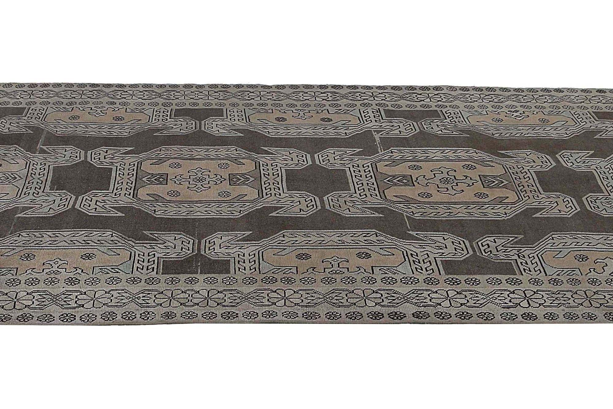 XX secolo Tappeti persiani Azerbaijan - Lana Marrone Avorio Taupe Design - 97925 in vendita