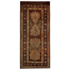 Persische Aserbaidschan Teppiche - Wolle Braun Elfenbein Taupe Design - 98001