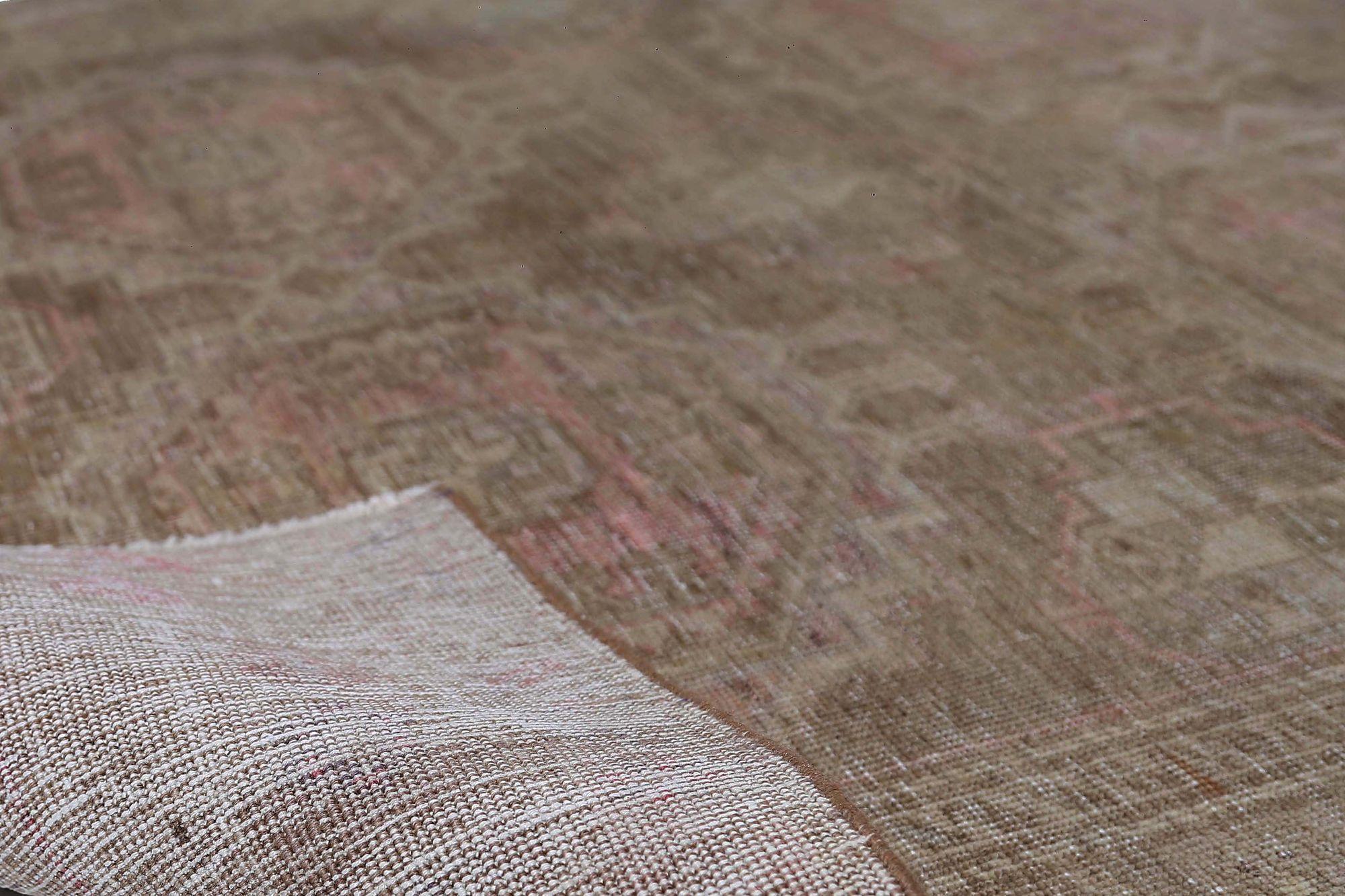 Tappeti persiani dell'Azerbaijan - Design marrone rosa in lana - 97113 In condizioni ottime in vendita a Dallas, TX