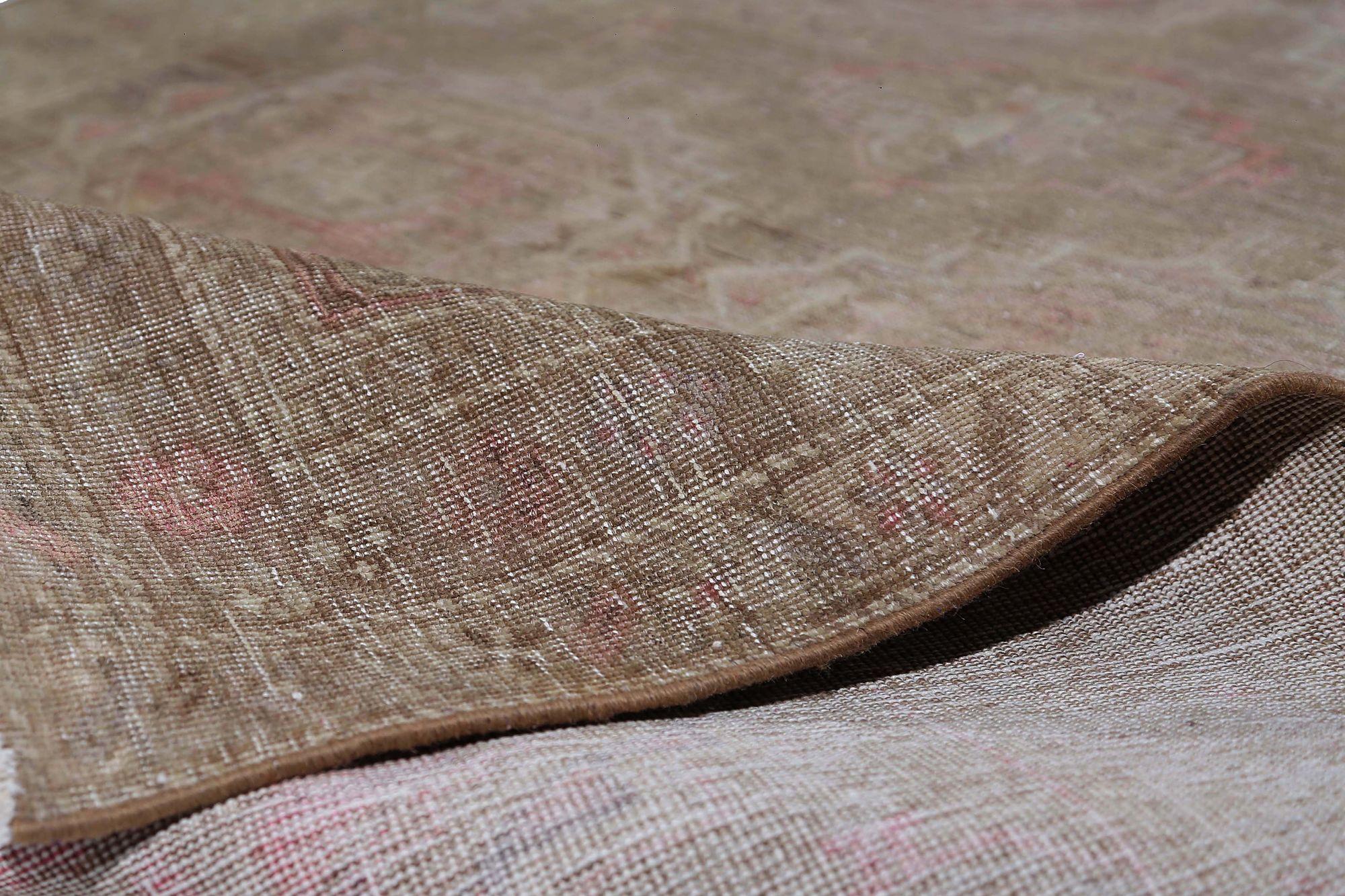 XX secolo Tappeti persiani dell'Azerbaijan - Design marrone rosa in lana - 97113 in vendita