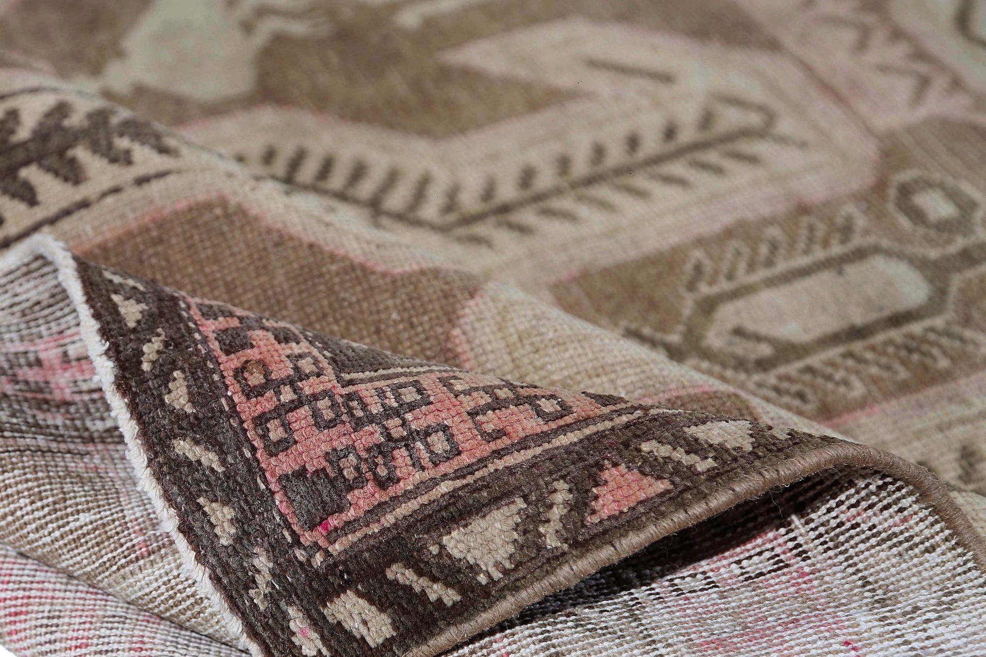 Iracheno Tappeti persiani dell'Azerbaijan - Design marrone rosa in lana - 97395 in vendita