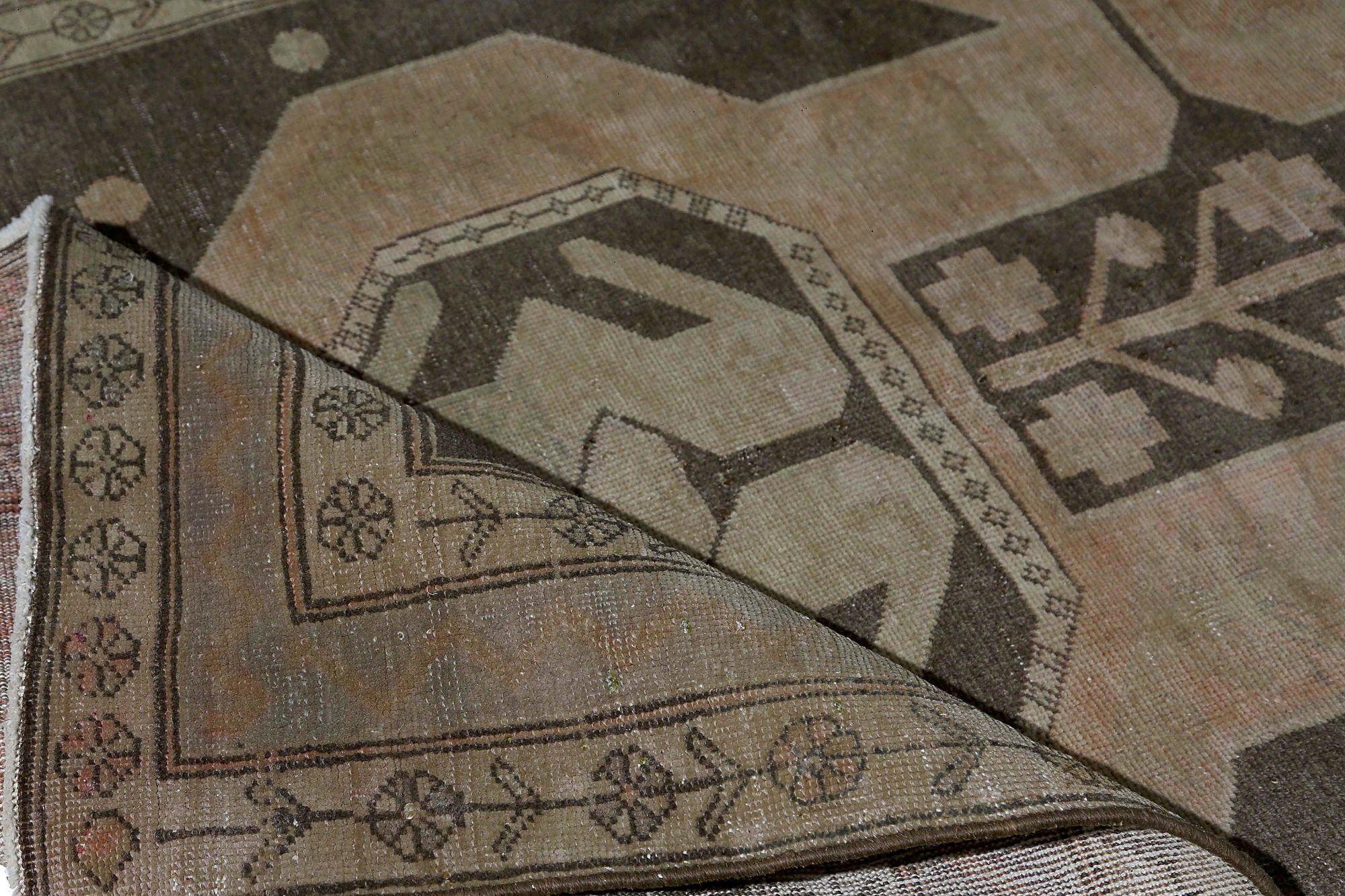 Iracheno Tappeti persiani Azerbaijan - Lana Marrone Rosa Taupe Design - 97397 in vendita