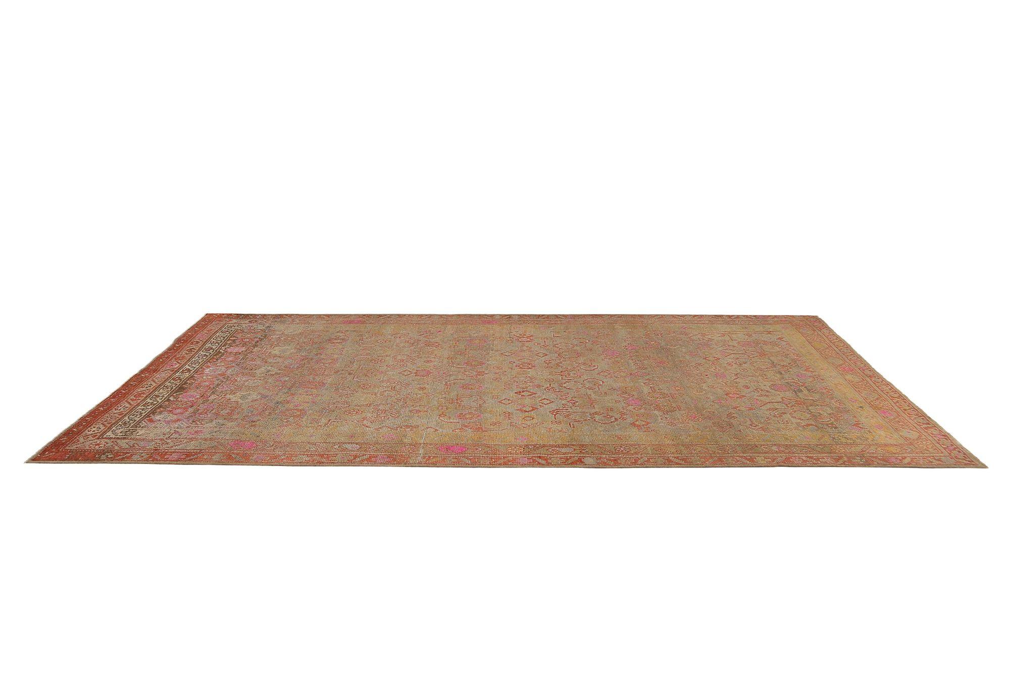Tappeti persiani Azerbaijan - Lana Marrone Rosa Taupe Design - 97970 In condizioni ottime in vendita a Dallas, TX