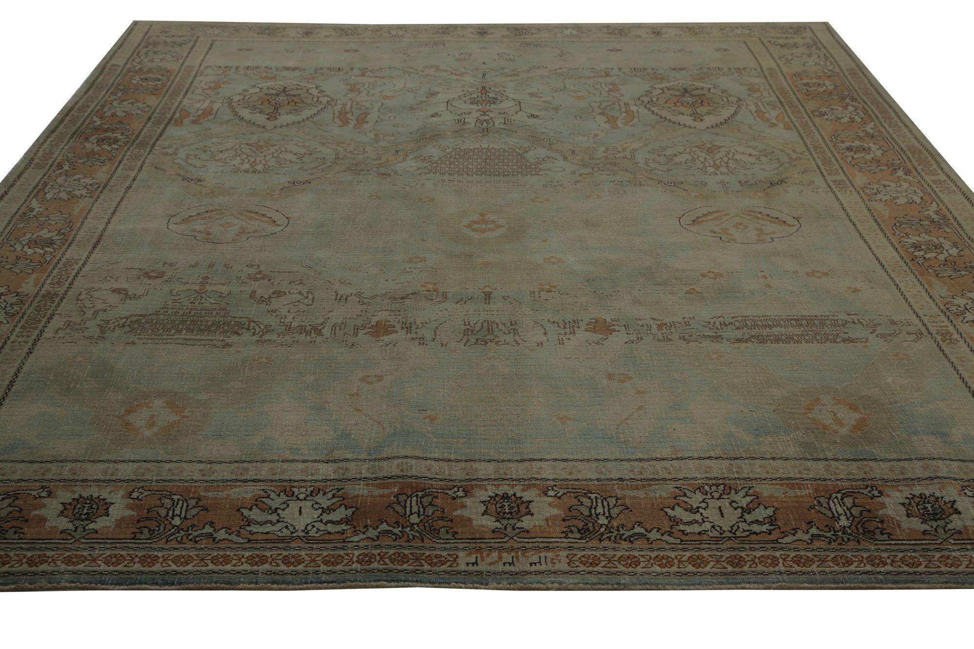 Persische Aserbaidschanische Teppiche - Wolle Elfenbein Hellblau Design - 96845 (Irakisch) im Angebot