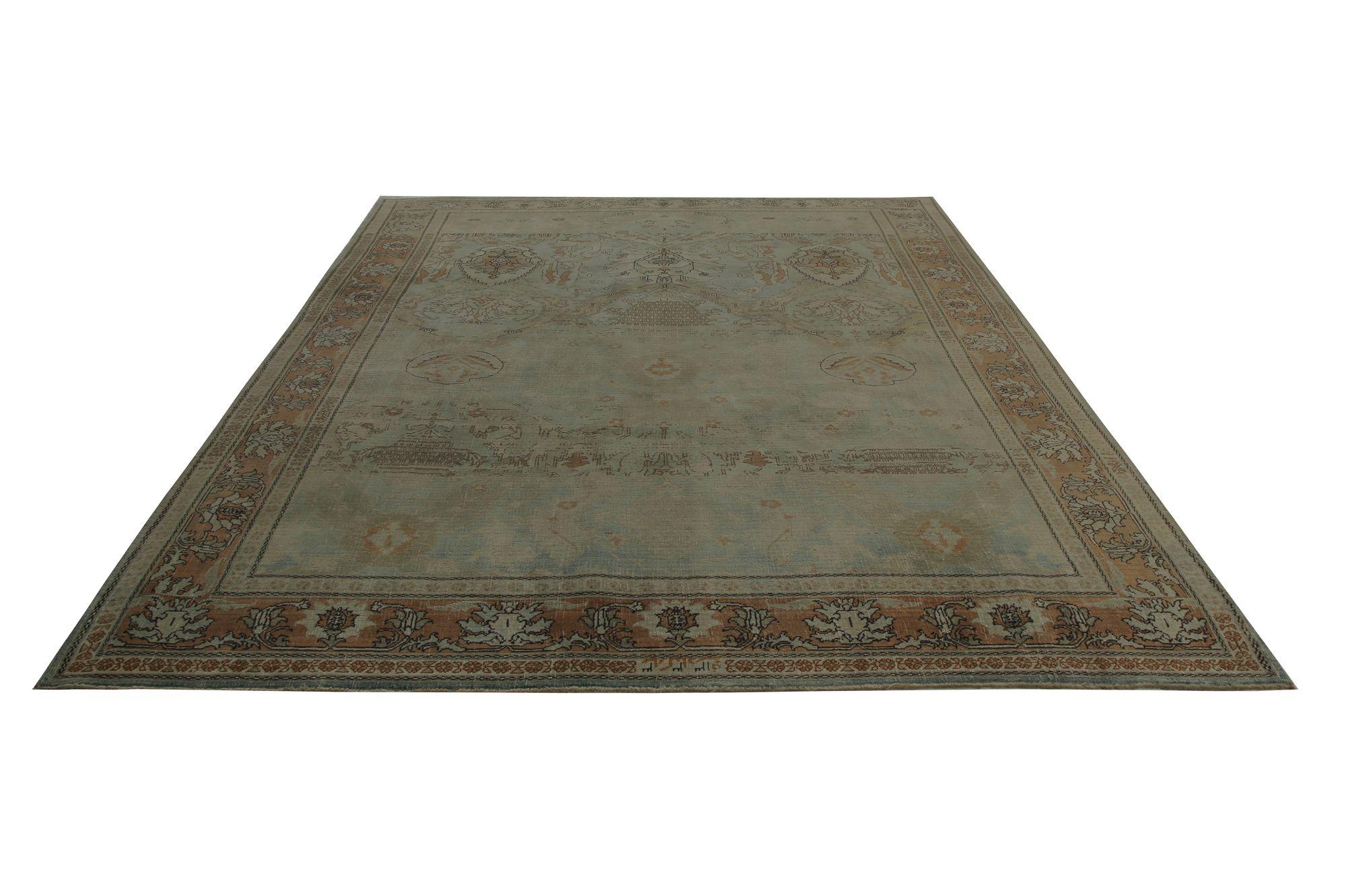 Persische Aserbaidschanische Teppiche - Wolle Elfenbein Hellblau Design - 96845 im Zustand „Hervorragend“ im Angebot in Dallas, TX