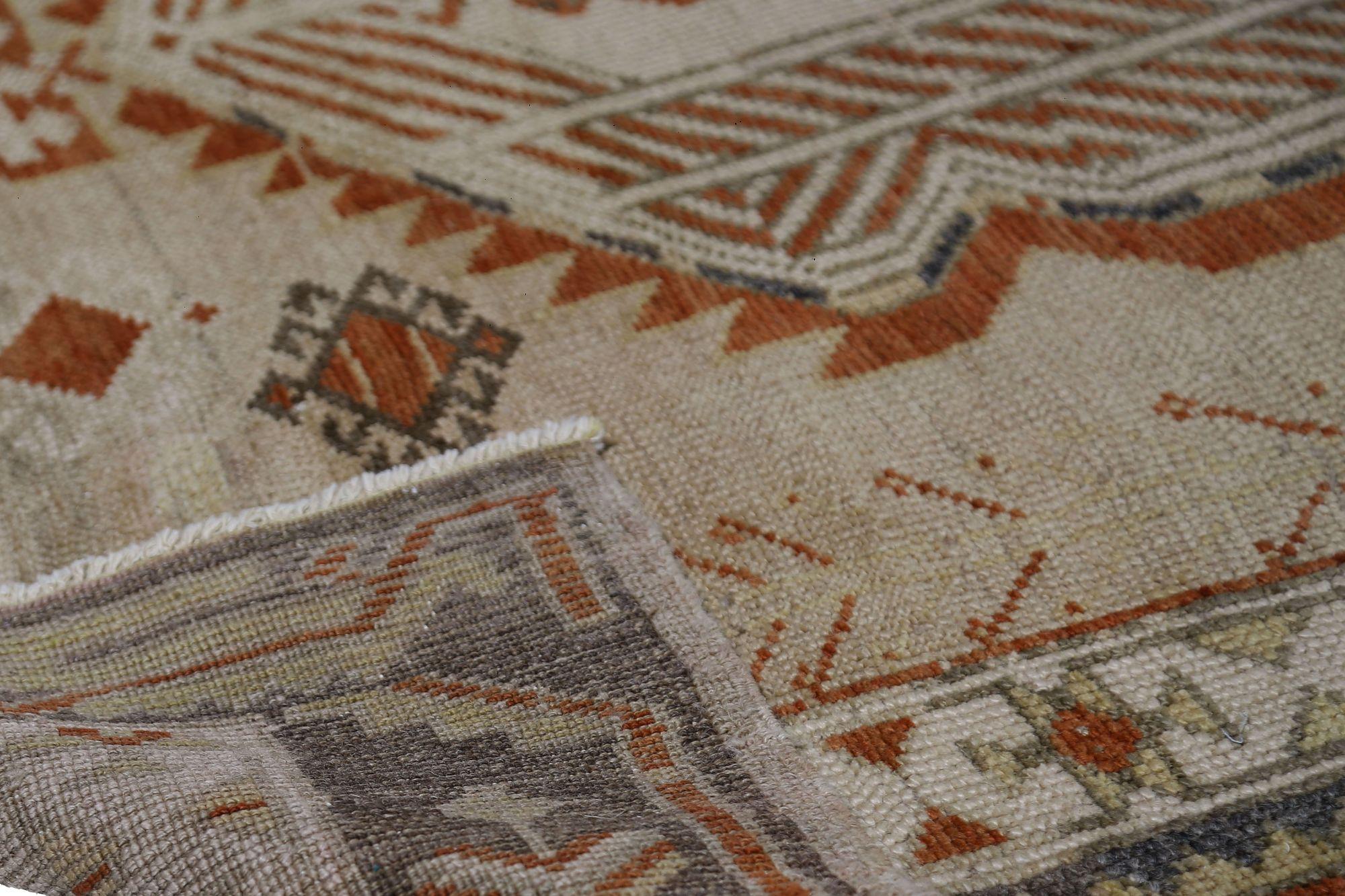 Tappeti persiani Azerbaijan - Lana Avorio Design/One - 96678 In condizioni ottime in vendita a Dallas, TX