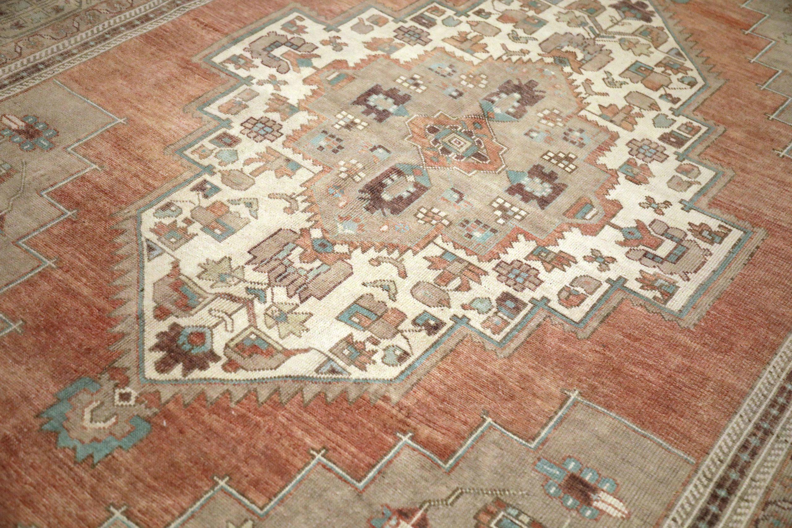 Iracheno Tappeti persiani Azerbaijan - Lana Avorio Rosso Taupe Design - 93646 in vendita