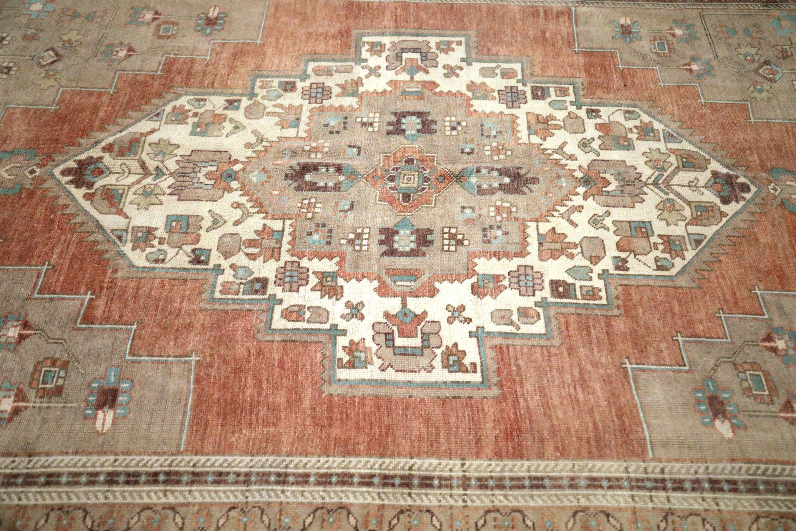 XX secolo Tappeti persiani Azerbaijan - Lana Avorio Rosso Taupe Design - 93646 in vendita