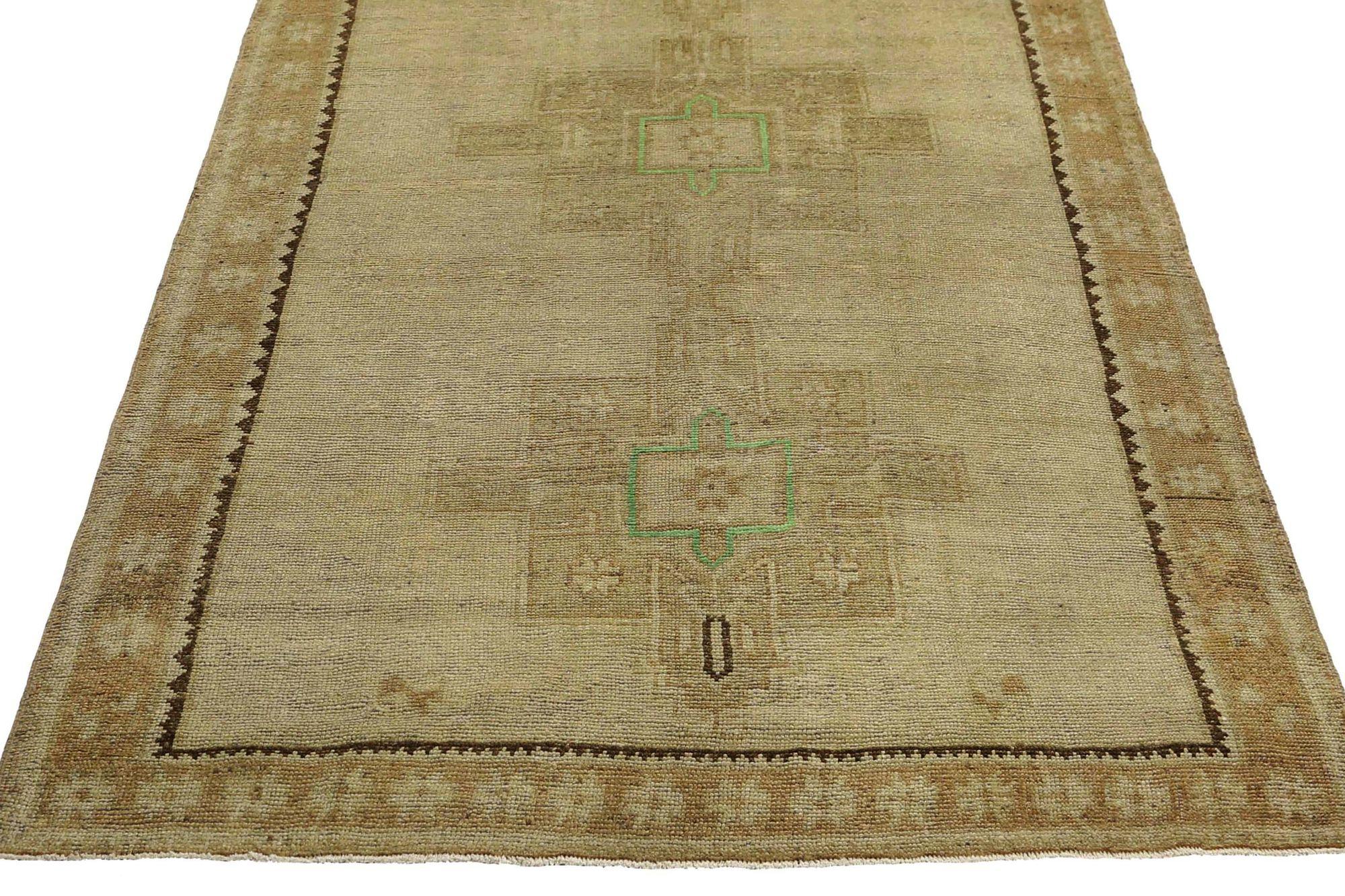 Tappeti persiani Azerbaijan - Lana Avorio Taupe Design - 96684 In condizioni ottime in vendita a Dallas, TX