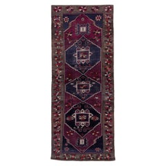 Persian Azerbaijan Area Rugs - Wool Navy Blue Purpel Red - 91588