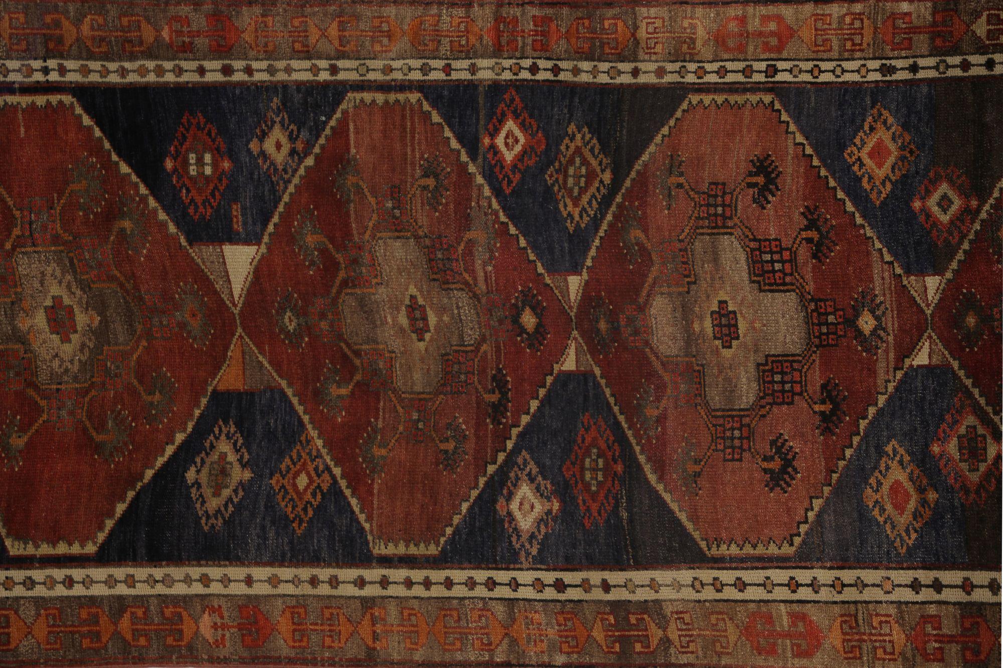 XX secolo Tappeti persiani Azerbaijan - Lana blu navy rosso - 97447 in vendita