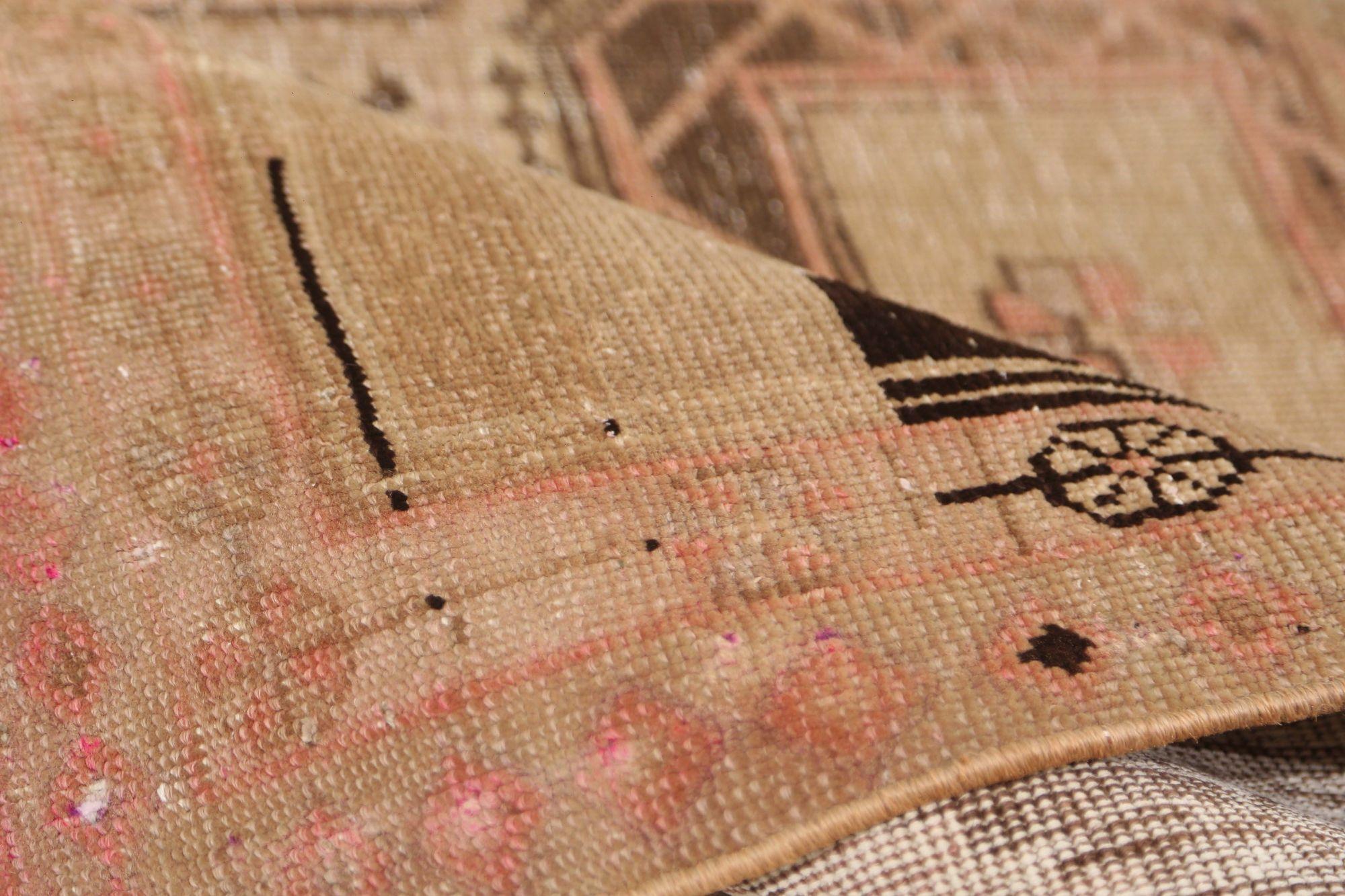Tappeti persiani Azerbaijan - Lana Rosa Taupe Design - 97458 In condizioni ottime in vendita a Dallas, TX