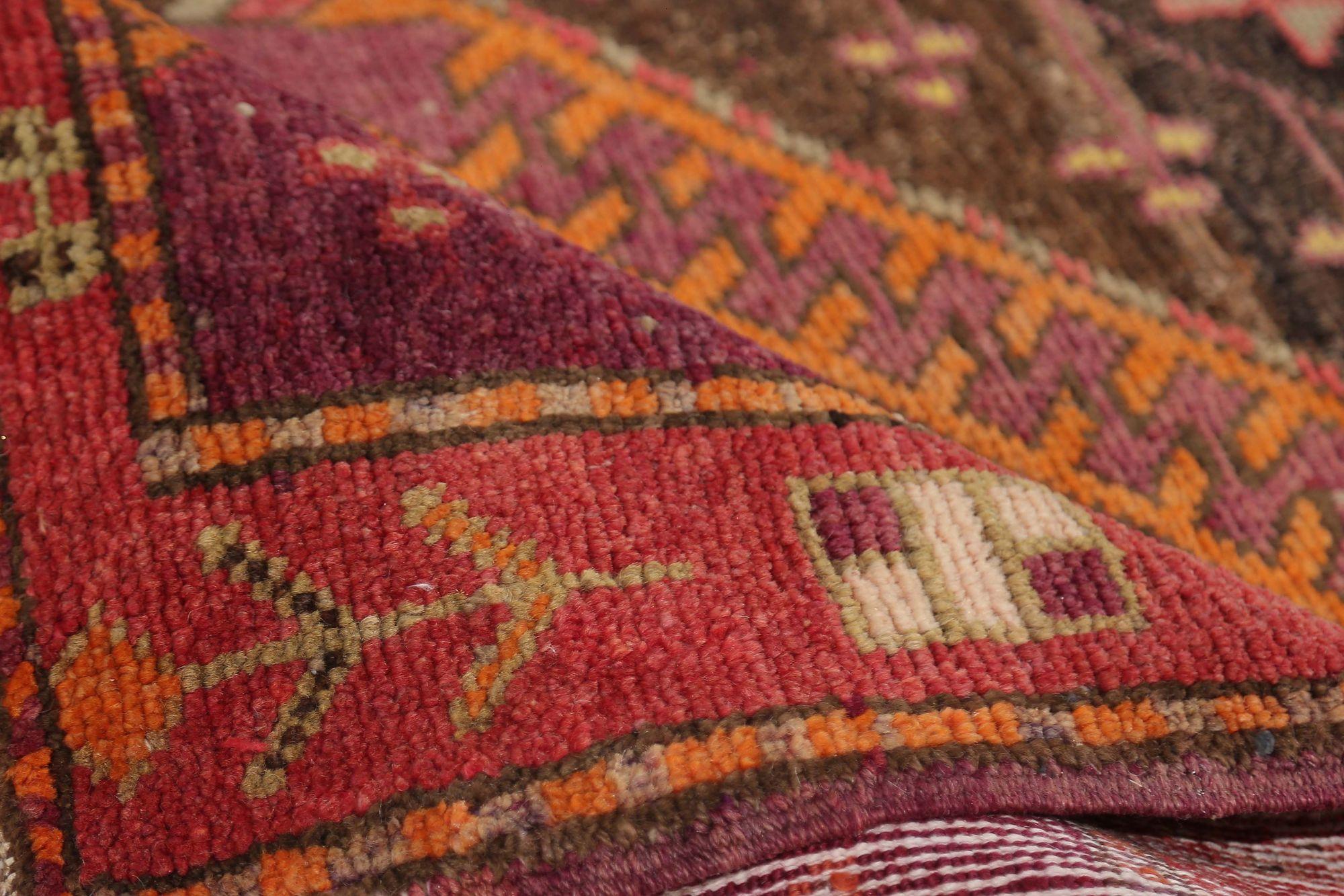 Irakien Tapis persans d'Azerbaïdjan - Motif rouge à revers en laine 97401 en vente