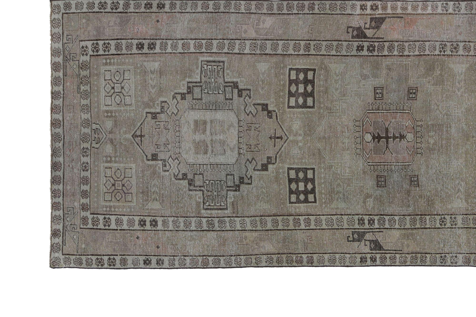 XX secolo Tappeti persiani Azerbaijan - Lana Rosso Taupe Design - 97629 in vendita