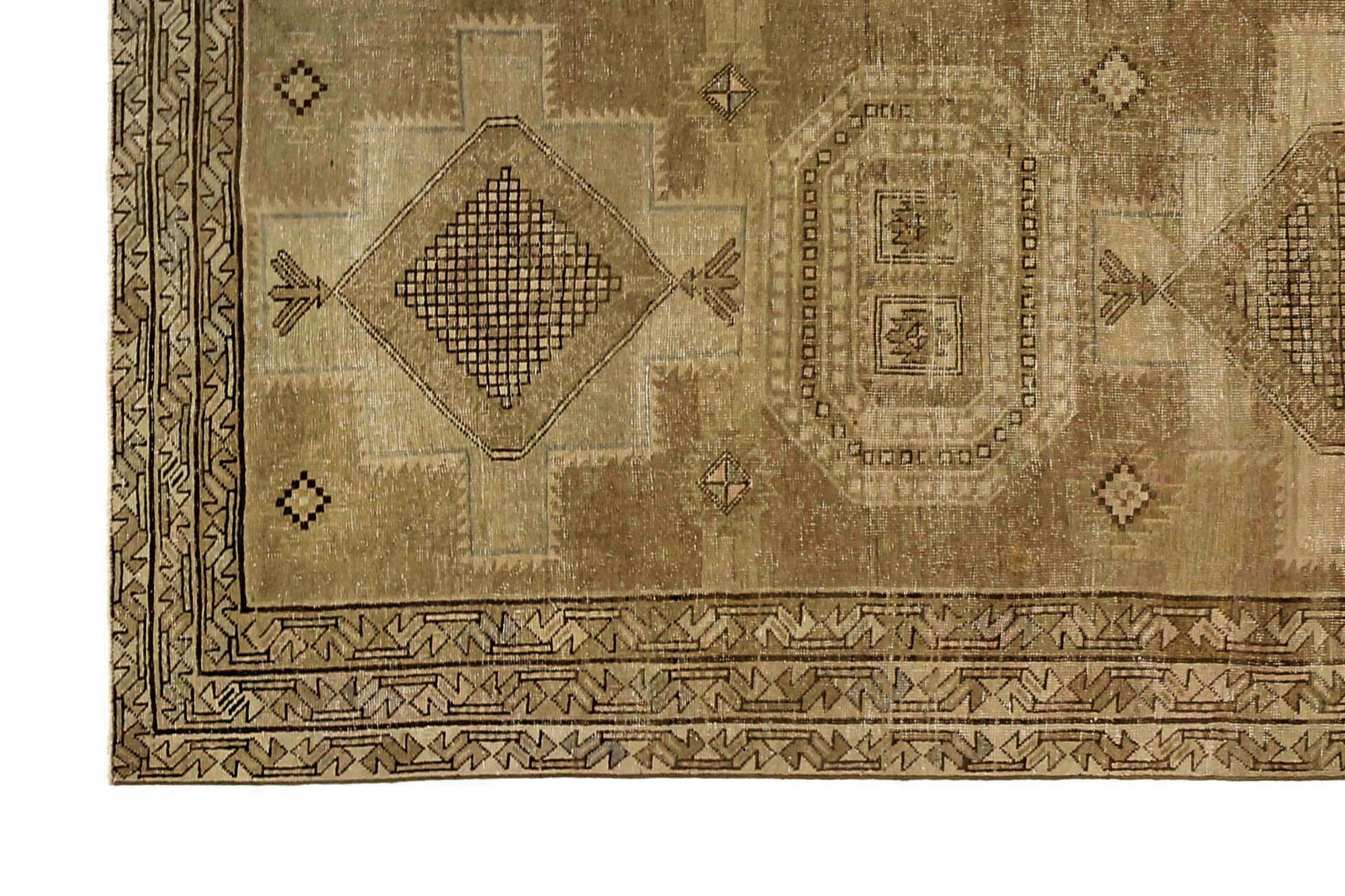 Persische Aserbaidschanische Teppiche - Wolle in Taupe-Design - 97641 (Irakisch) im Angebot