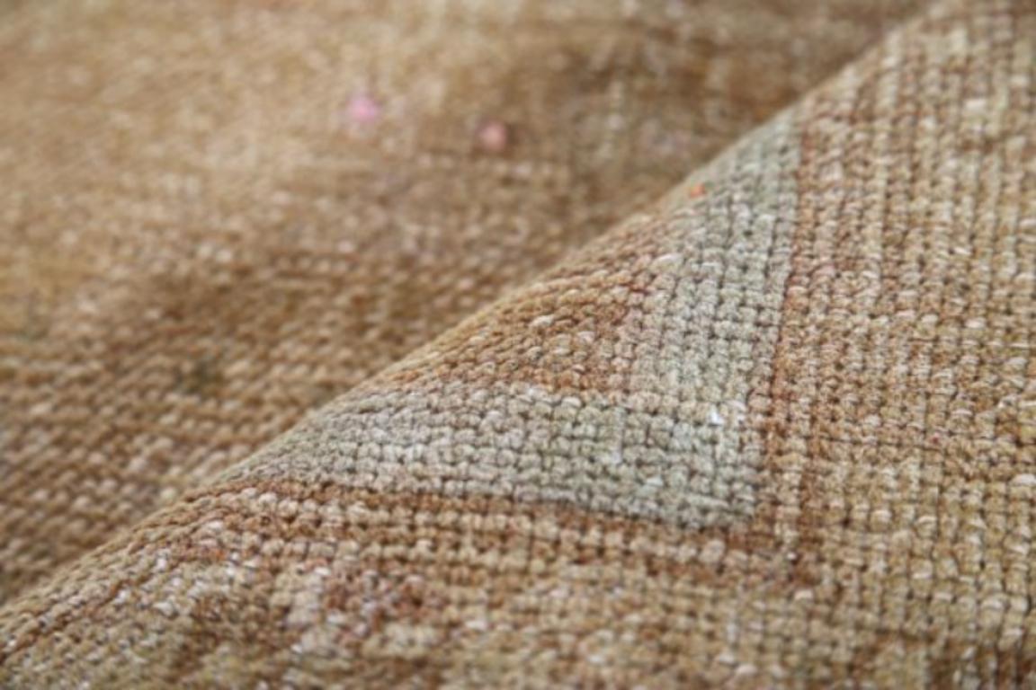 Persische Azerbaijan Läufer Teppich - Wolle Blau Braun Rosa Taupe - 91626 (20. Jahrhundert) im Angebot