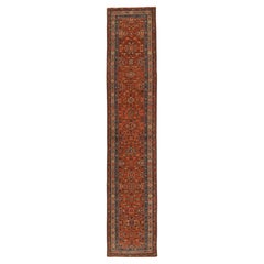Tapis de course persan Azerbaïdjan Circa 1910 - Laine Bleu Ivoire Rouge 71166