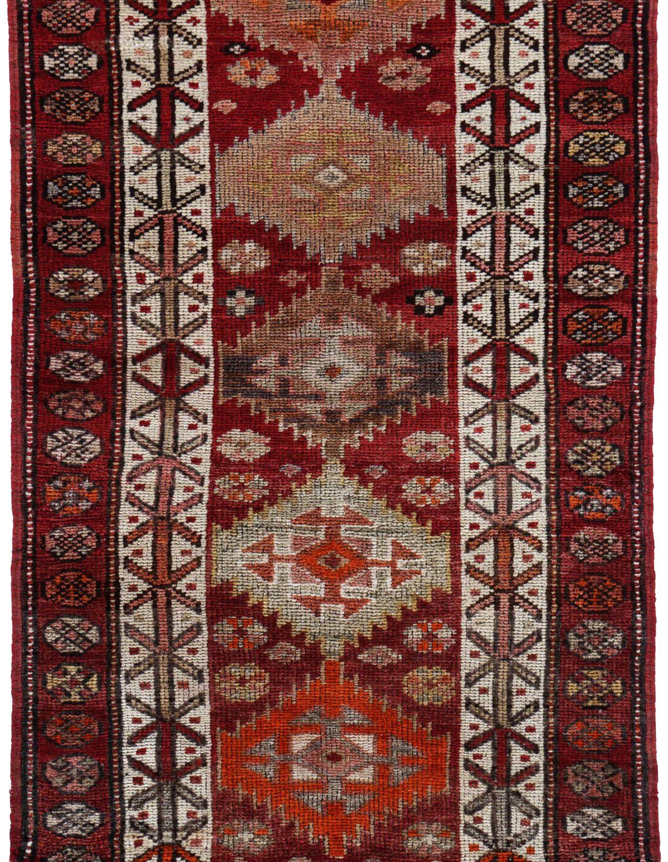 Persischer Aserbaidschan-Läufer um 1910 - Wolle Elfenbeinrot Design - 91582 (Asiatisch) im Angebot