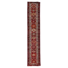 Alfombra Persa Azerbaiyán Circa 1910 - Lana Diseño Rojo Marfil - 91582