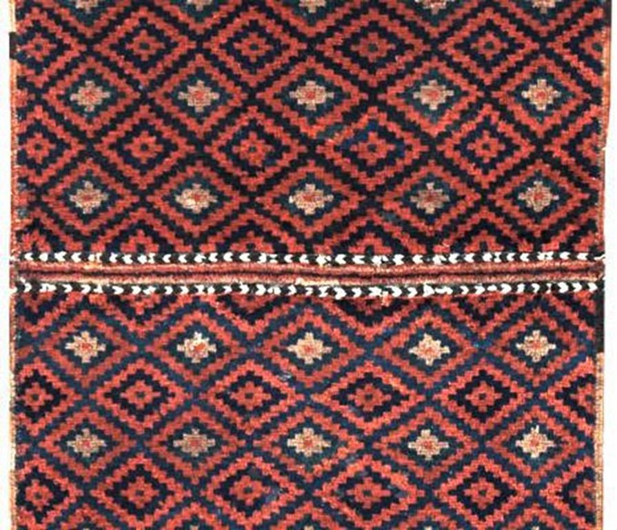 XX secolo Tappeto Persiano Azerbaijan - Lana Blu Avorio Rosso - 89666 in vendita